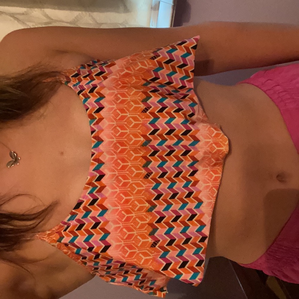 Orange Target Swimsuit Top